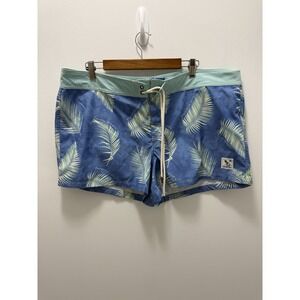 American Eagle Board Shorts Mens 44 Blue Palm Tropical Swim Trunks Outer banks
